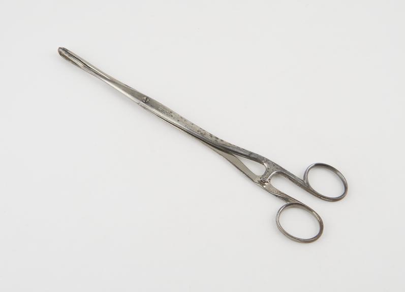 Uterine polypus forceps, steel, plated