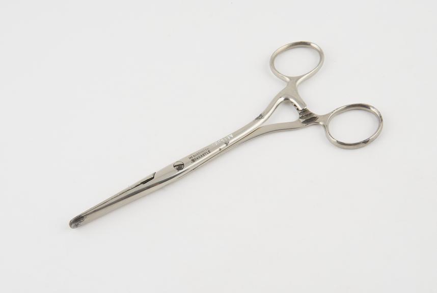 Doyen hysterectomy forceps, screw-joint, steel, nickel-plated