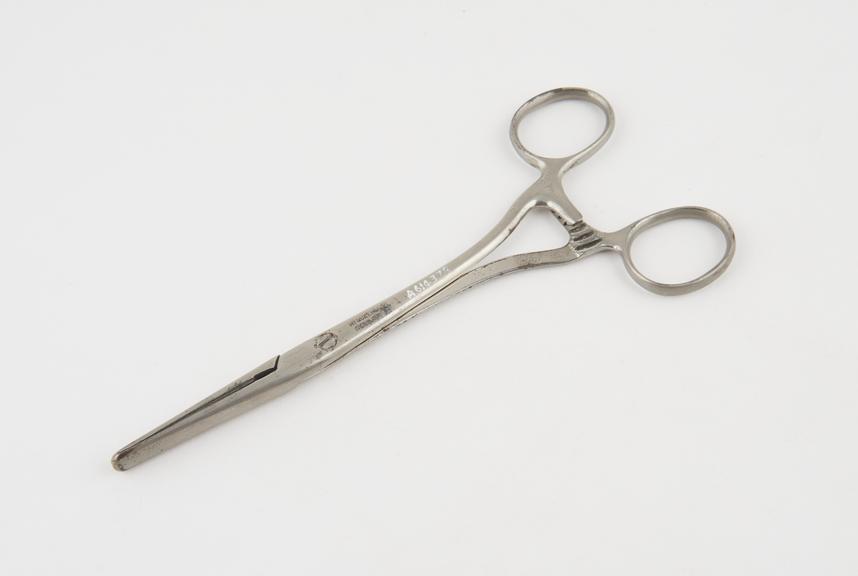 Doyen hysterectomy forceps, screw-joint, steel, nickel-plated