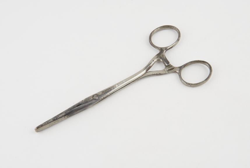 Doyen hysterectomy forceps, screw-joint, steel, nickel-plated