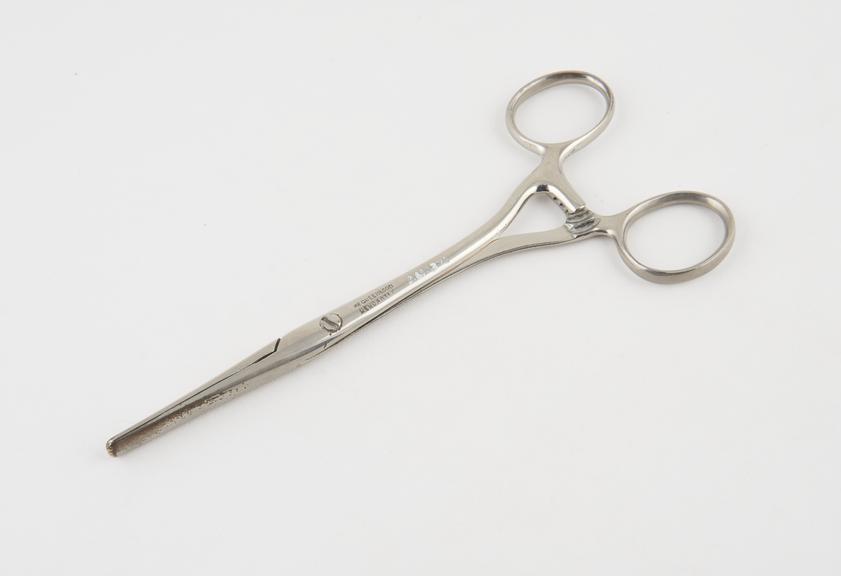 Doyen hysterectomy forceps, screw-joint, steel, nickel-plated