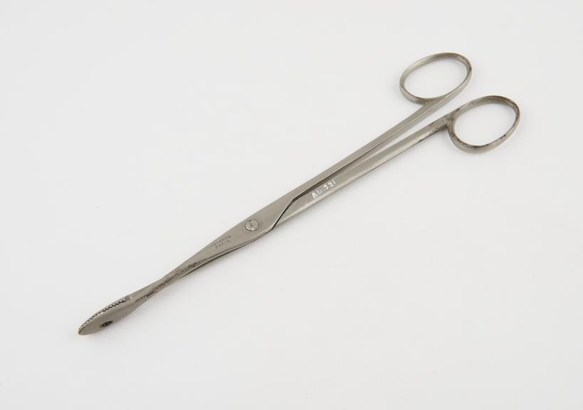 Uterine polypus forceps, steel, nickel-plated