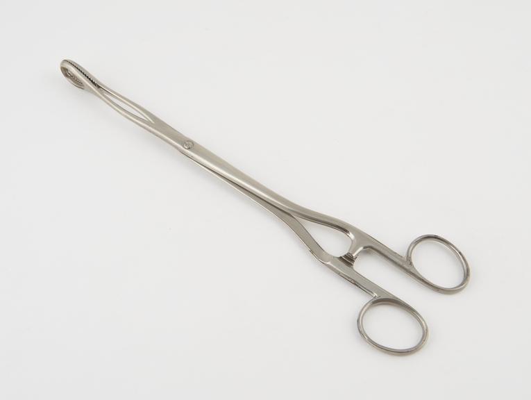 Uterine polypus forceps, steel, plated, 1880-1920