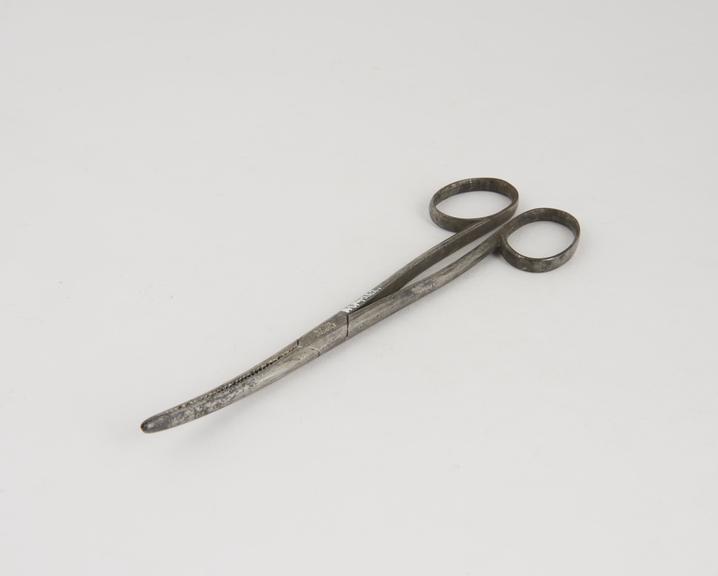 Dressing forceps, box-joint, steel, by Weiss of London