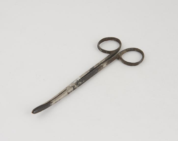 Dressing forceps, steel, probably British