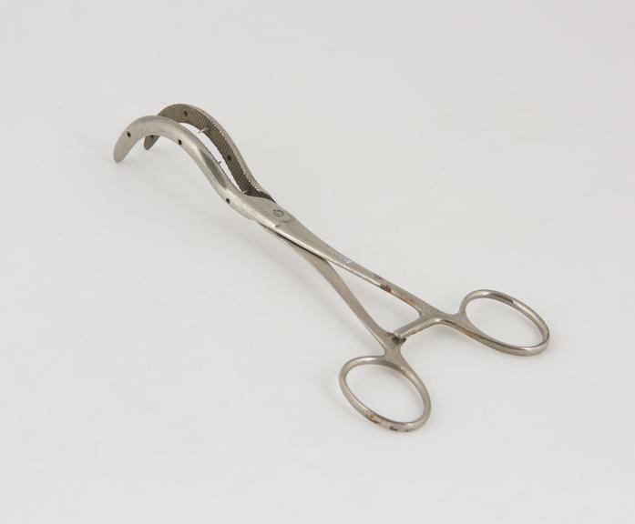 Guyon's bladder forceps, steel, by Mathieu of Paris