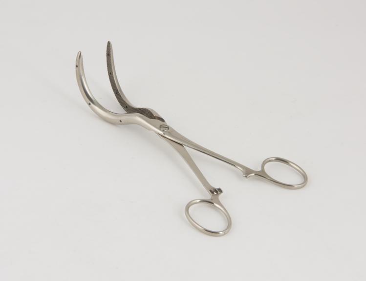 Guyon's bladder forceps, steel, by Mathieu of Paris