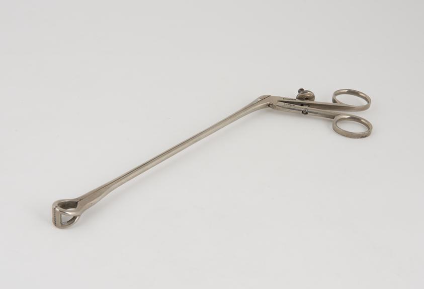 Thelwall Thomas' bladder forceps, steel, nickel-plated