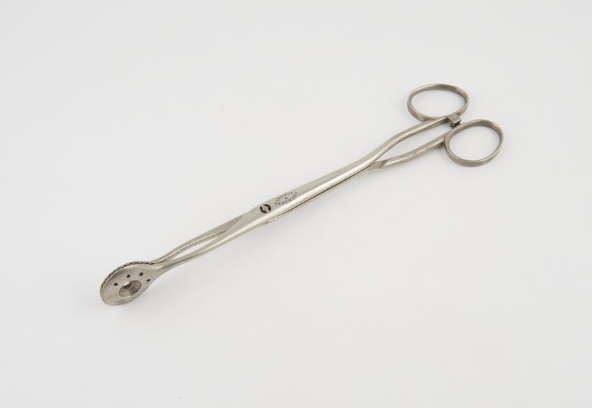 Cyst forceps, Nelaton, steel, nickel-plated