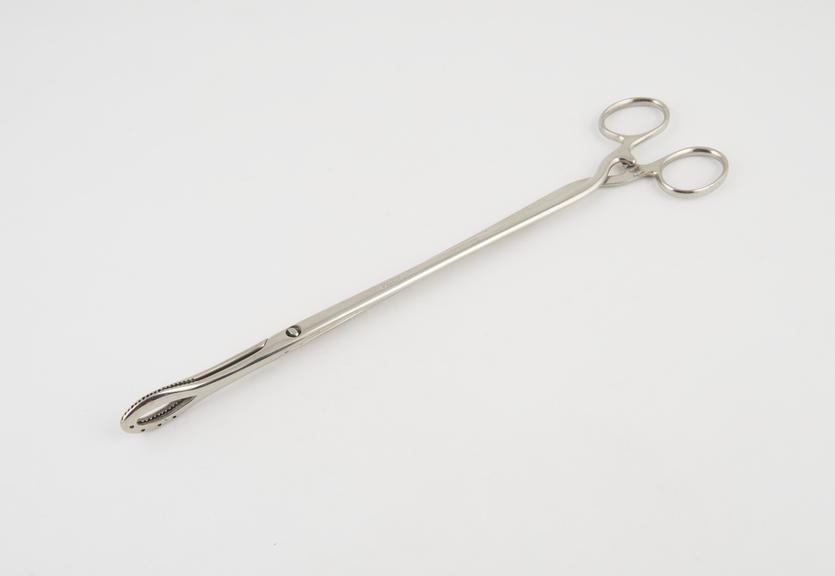 Cyst forceps(?), steel, nickel-plated, by Marinaud of Paris