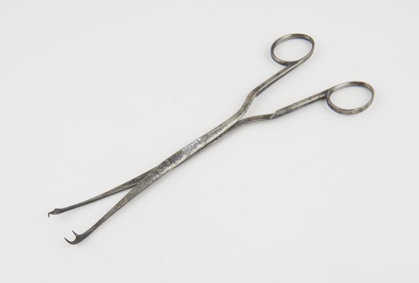 Uterine forceps, vulsellum, steel, by Wood and Co