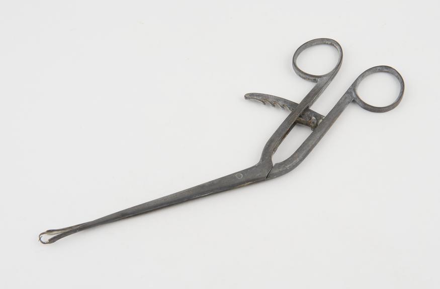 Uterine forceps, vulsellum, steel, by Gardner of Edinburgh