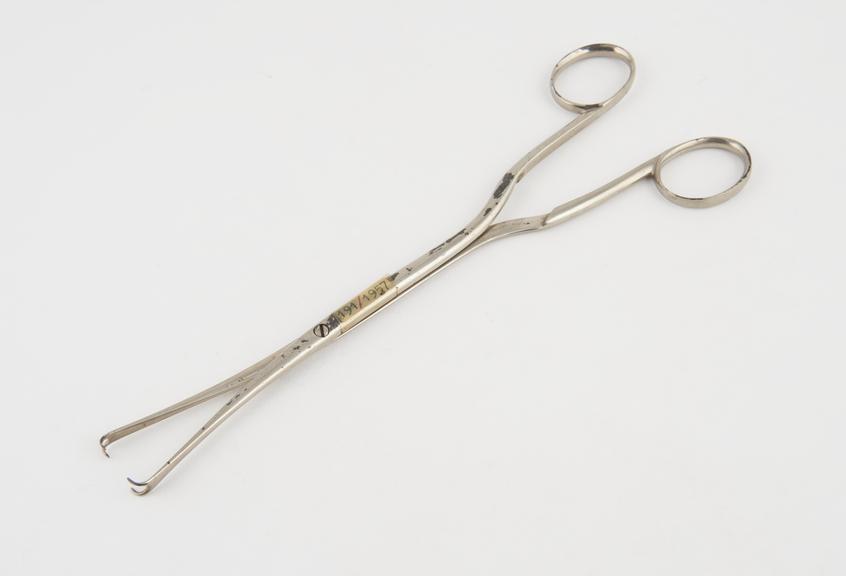 Uterine forceps, vulsellum, steel, nickel plated