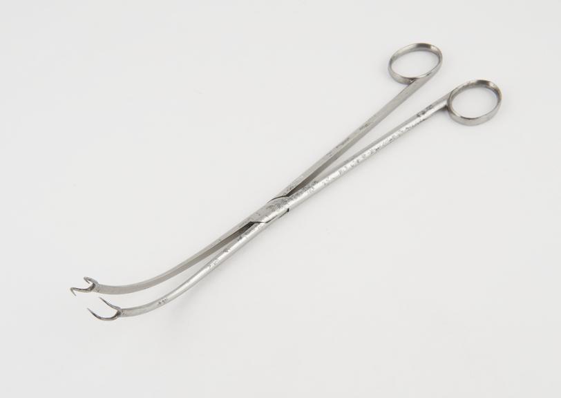 Uterine forceps, vulsellum, manufactured by Charriere of Paris