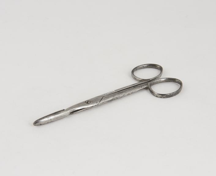 Dressing forceps, steel, plated, by Durroch of London