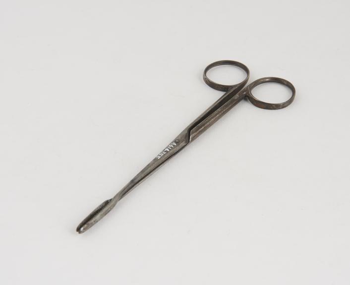 Dressing forceps, steel, by Matthews of London