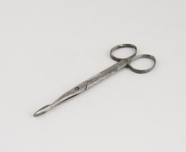 Dressing forceps, steel, possibly British, possibly French