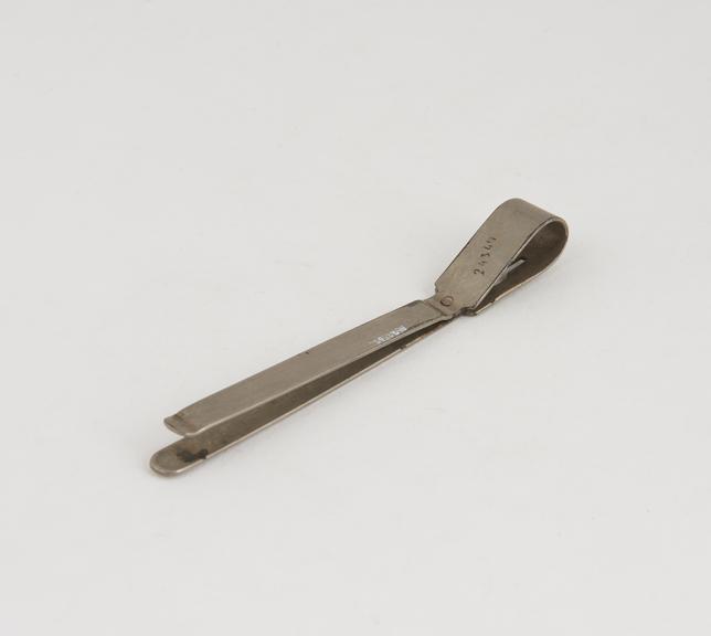 Dressing forceps(?), steel, nickel plated, 1880-1920