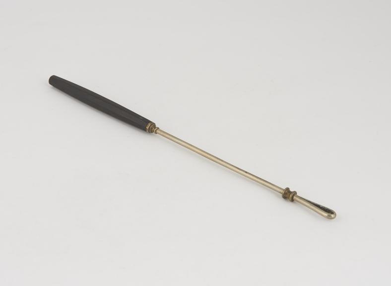 Sponge holder, steel and ebony, 19th century