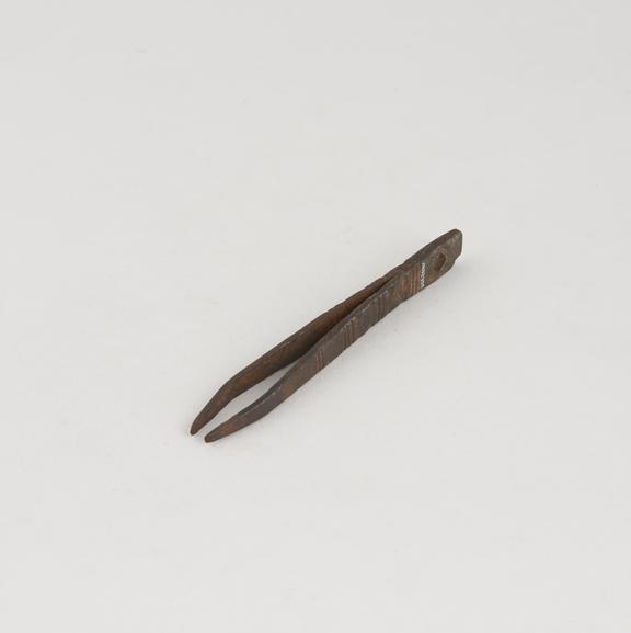 Depilatory forceps, iron, provenance and date unknown