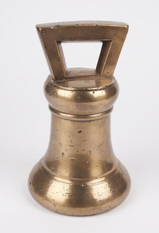 Bell-shaped Avoirdupois weight, brass