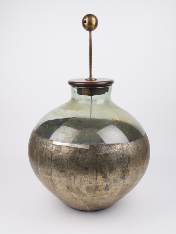 large Leyden jar; one of a set of jars lent with the large