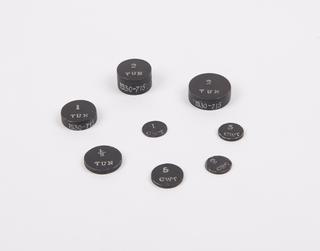 Weights for working model of John Wyatt's original Cart-Weighing machine