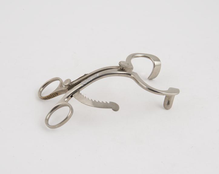 Doyen's mouth gag, with spring release, steel, nickel-plated