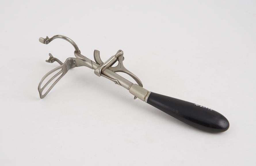 Mouth gag, steel and ebony, by Collin et Cie of Paris, 1860-1900