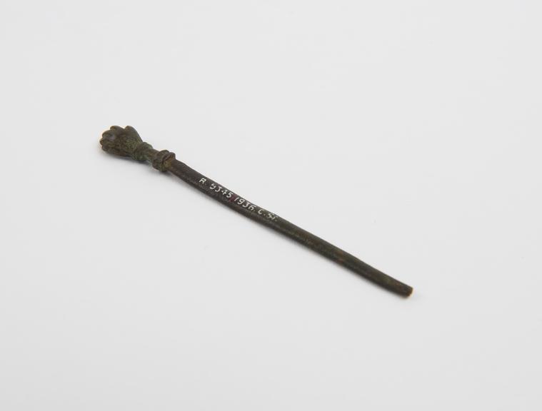 Pin with healing hand, bronze, Roman, from Sforza collection