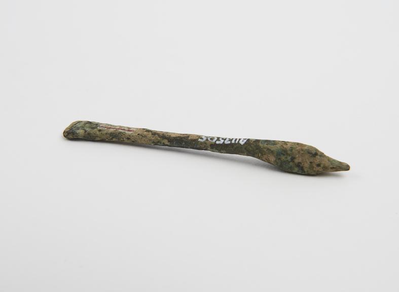 Combined stylus and wax smoother, bronze, Roman