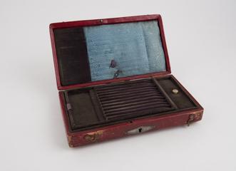 Leather case for cataract knives from opthalmic instrument set