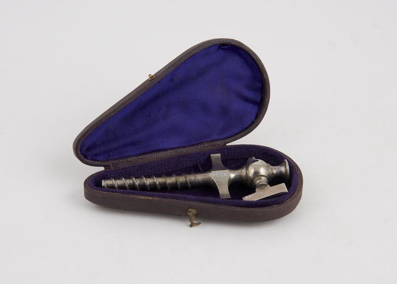 Unidentified instrument described as broach for brandy casks