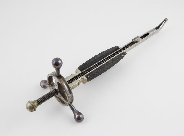 Ecraseur, screw-action, steel and ebony, by Charriere of Paris