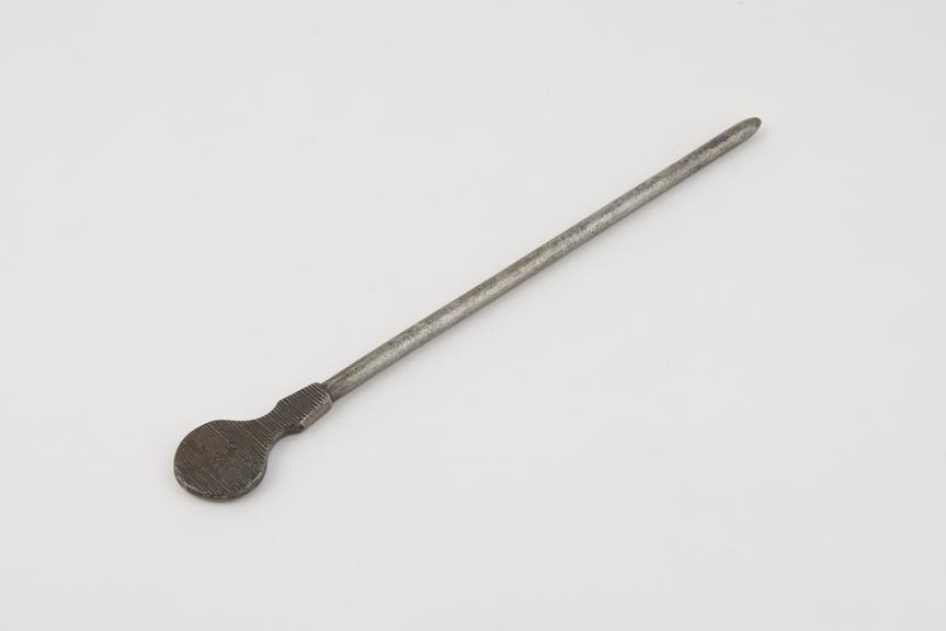 Stricture, dilator(?), metal, plated, late 19th century