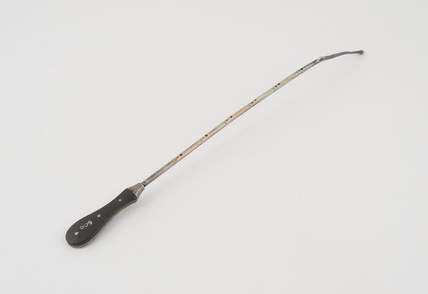 Sound, uterine, Simpson, metal, nickel plated, late 19th century