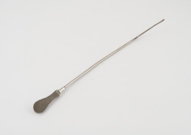 Sound, uterine, Simpson, metal, nickel plated, late 19th century