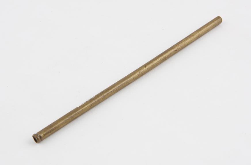 Brass tube with constriction, Indian or Tibetan, 1701-1925