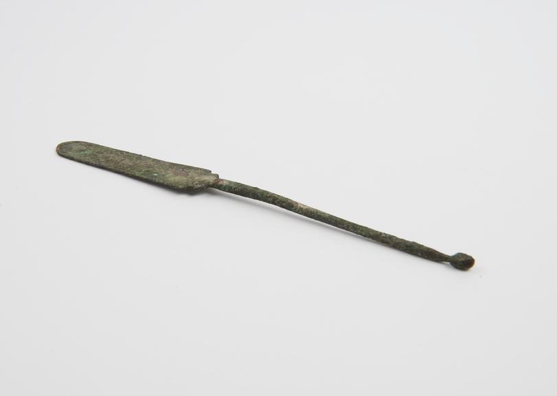 Combined spatula and probe, bronze, Roman (?), 199BC-500AD