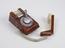 Trimphone with tan leather cover, marketed as the Deltaphone