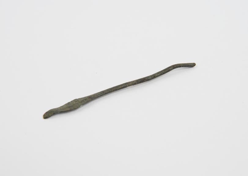 Spatula, bronze, Roman, excavated in Egypt, blade only