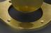 Self-registering compass on elaborate brass stand, clockwork mechanism records the ship's head every 3 minutes