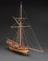 Rigged model of a late 18th century naval Revenue Cutter