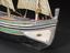 Rigged model of a Portuguese Felucca. Detail view.