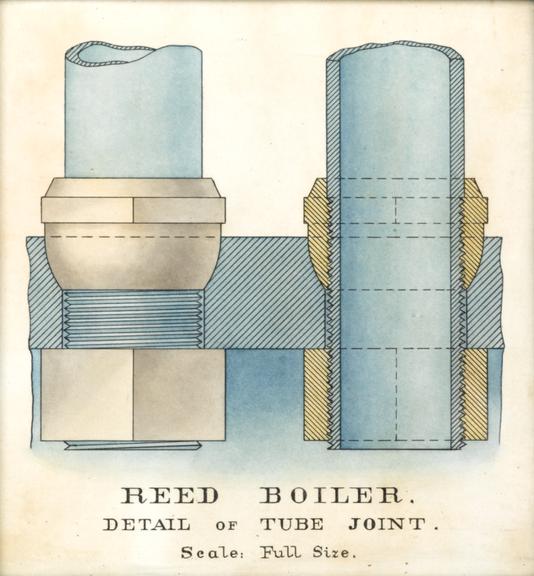 Model of a Joseph W. Reed water-tube boiler