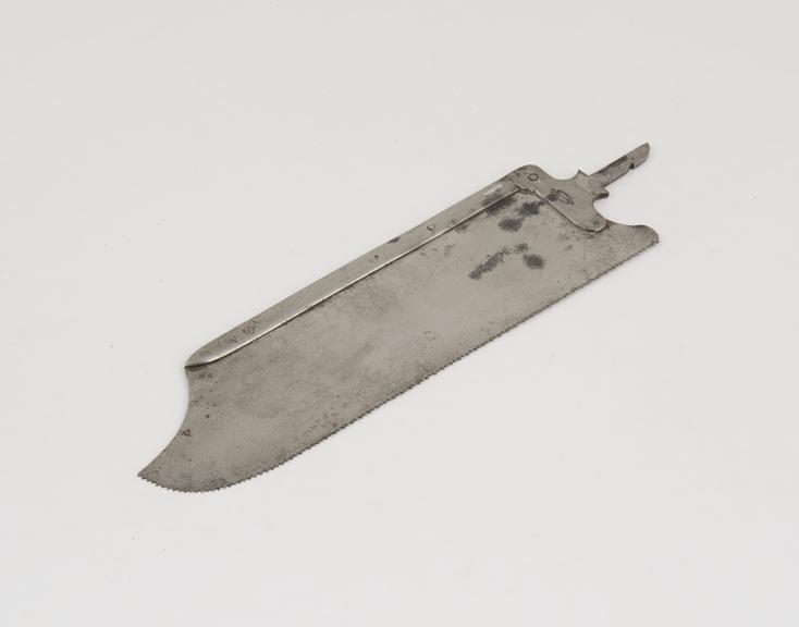 Post-mortem amputation saw blade, by Evans, c. 1850