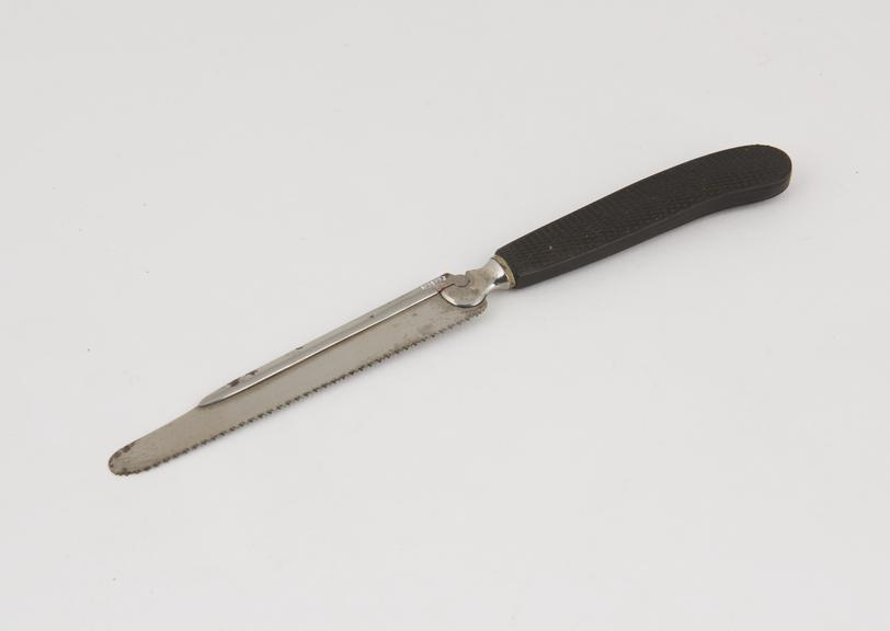 Metacarpal saw, hinged back, c. 1860