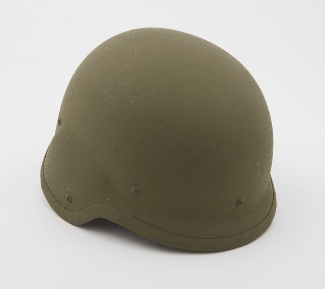 Sound sensor mounted in soldier's army kevlar helmet