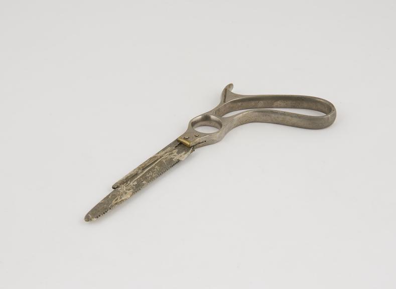 Amputation saw, steel, nickel-plated, by Montague of London