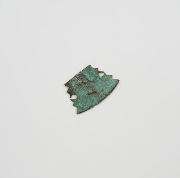 Piece of unidentified instrument, bronze, Roman(?), 199BC-500AD